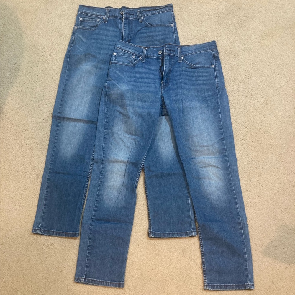 2 Pairs of Men's Levi's 32×30 Blue 511 Slim Fit Jeans